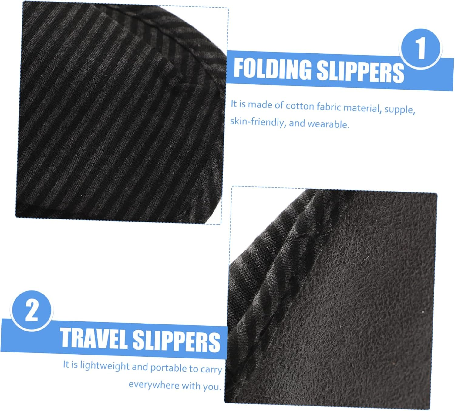 Outanaya Foldable Cotton Travel Slippers Lightweight Portable Indoor Soft Sole with Storage Bag for Men Women Comfortable Hotel Spa Home Use Random Color image number 4