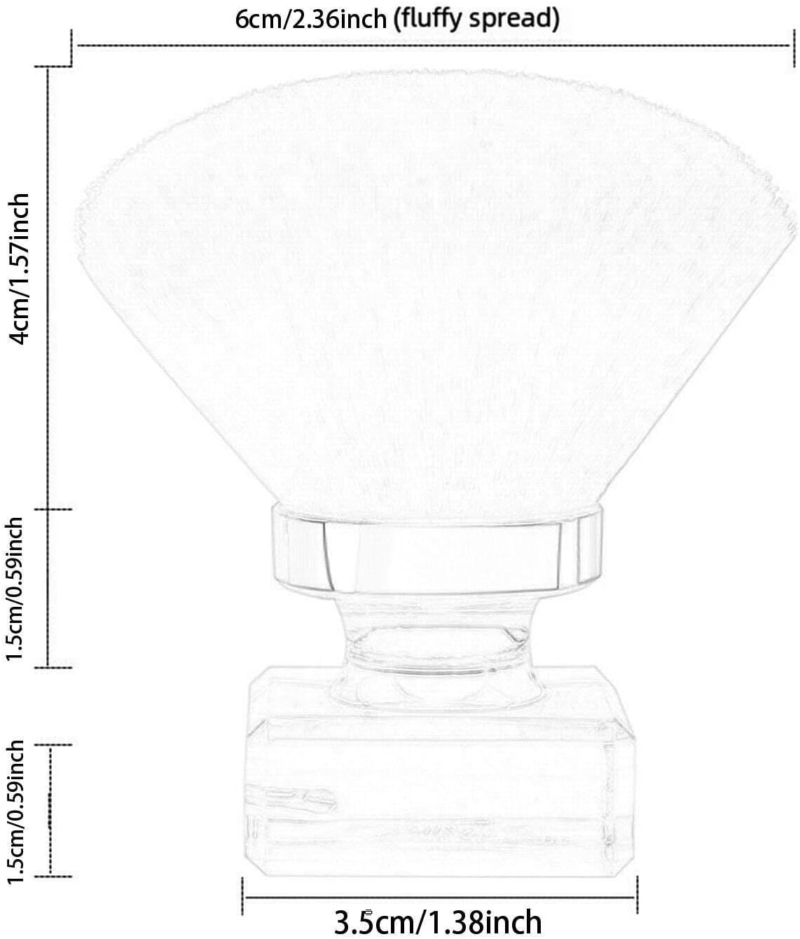 Nail Dust Brush, Soft Brush, Portable, Manicure, Cleaner Kabuki Cleaner Brush, Moving Brush with Dust with Nail Art, Mushroom Head White image number 4