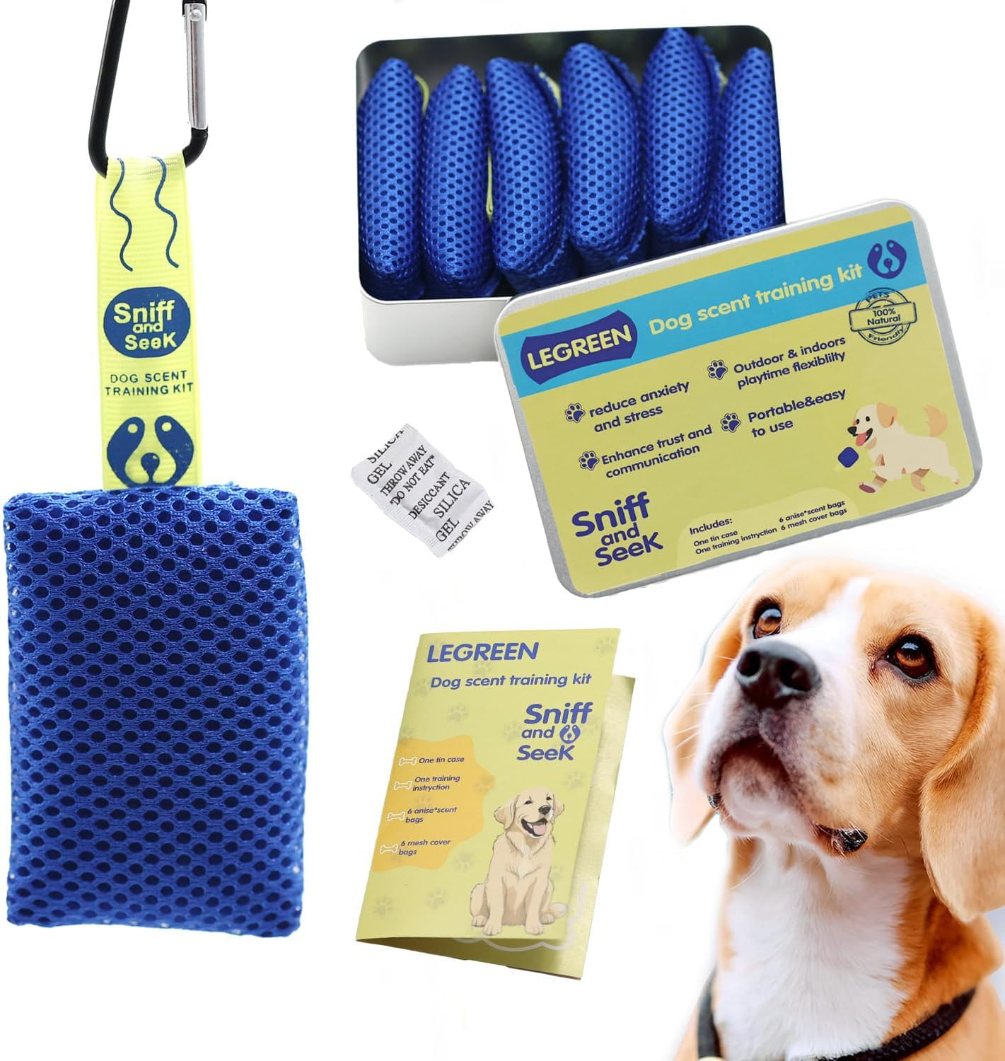 Dog Sniffing Toys, Dog Scent Training Kits, Made of Pure Natural Materials (6 Packs), Stimulate the Dog'S Natural Sniffing Instinct, Very Suitable for Dogs' Interactive Toys.