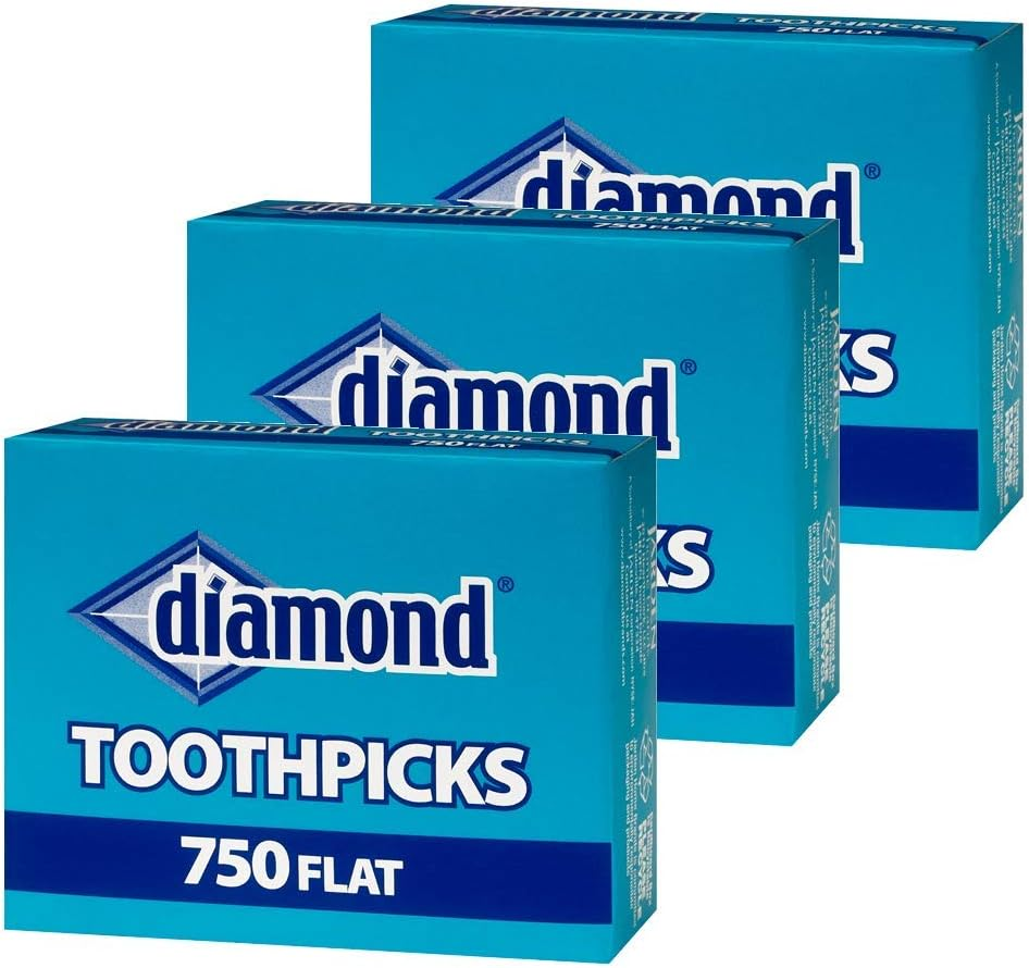 Diamond Flat Toothpicks 750Ct 3 Pack image number 1