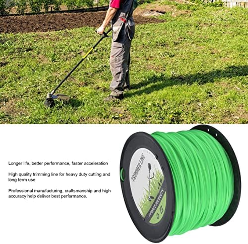 2.0Mm 372 Meters Trimmer Line, Lawn Mower String Cord, Green String Trimmer Line, the Length of Trimmer Line Reaches 372 Meters image number 5