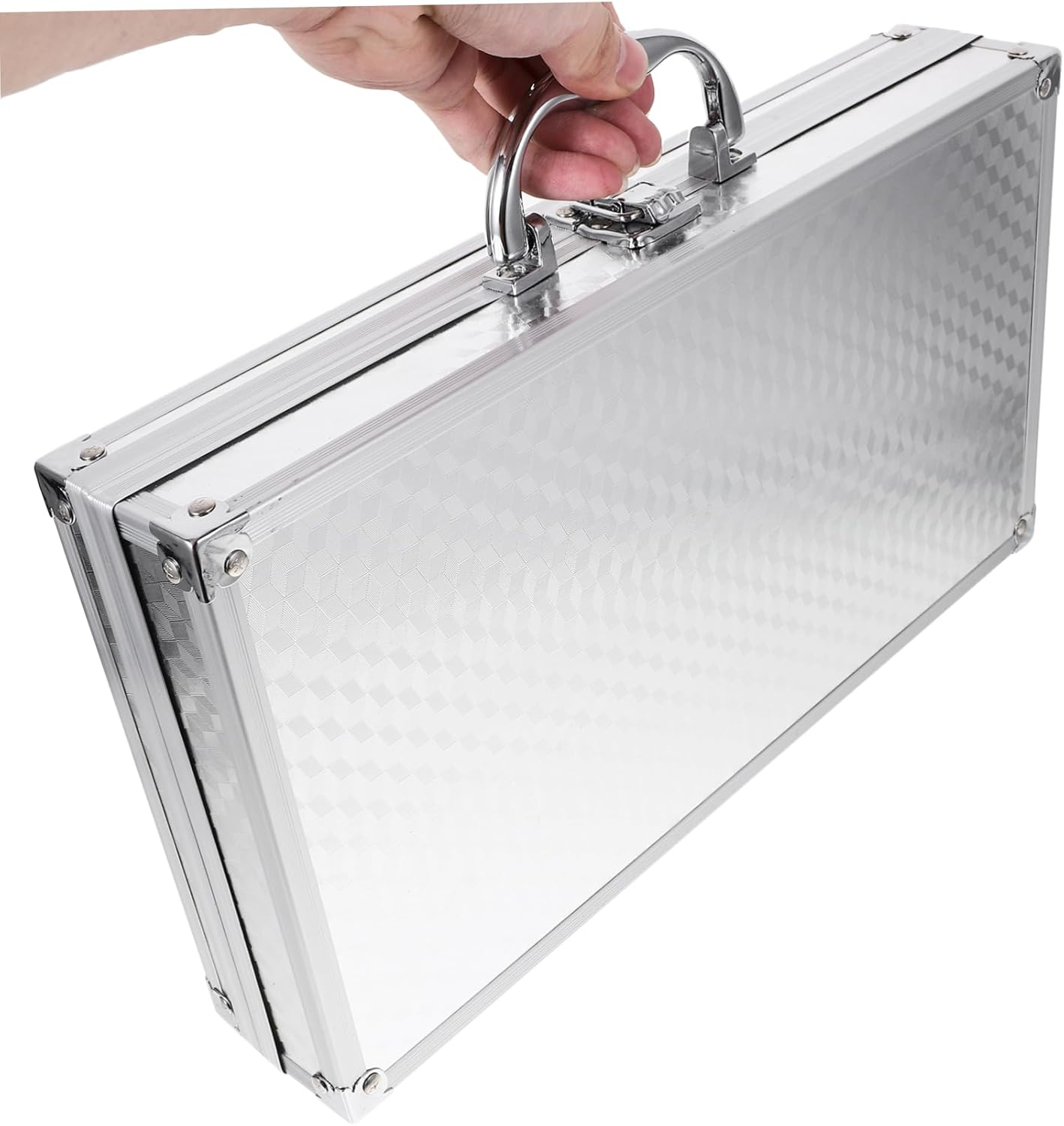 Generic Portable Aluminum Alloy Tool Box Shockproof Carrying Case Handle Small Size for Instruments and Dj Gear Storage Sturdy Metal Briefcase for Travel and Organization image number 6