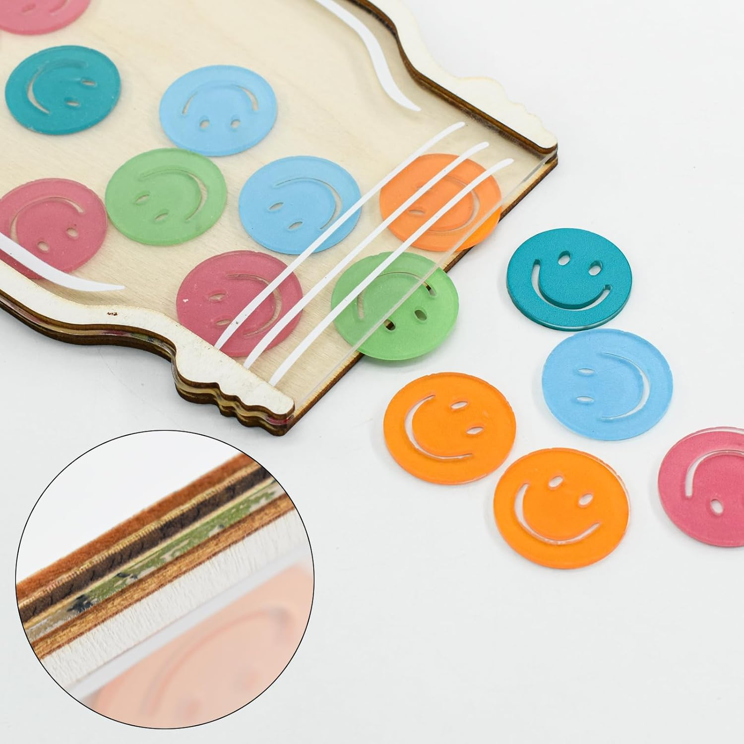 Enkrio Reward Jar for Kids Personalized Smile Incentive Jar for Students Kids Behavior Reward Chart for Classroom Home Back to School Supplies (Smile) image number 5