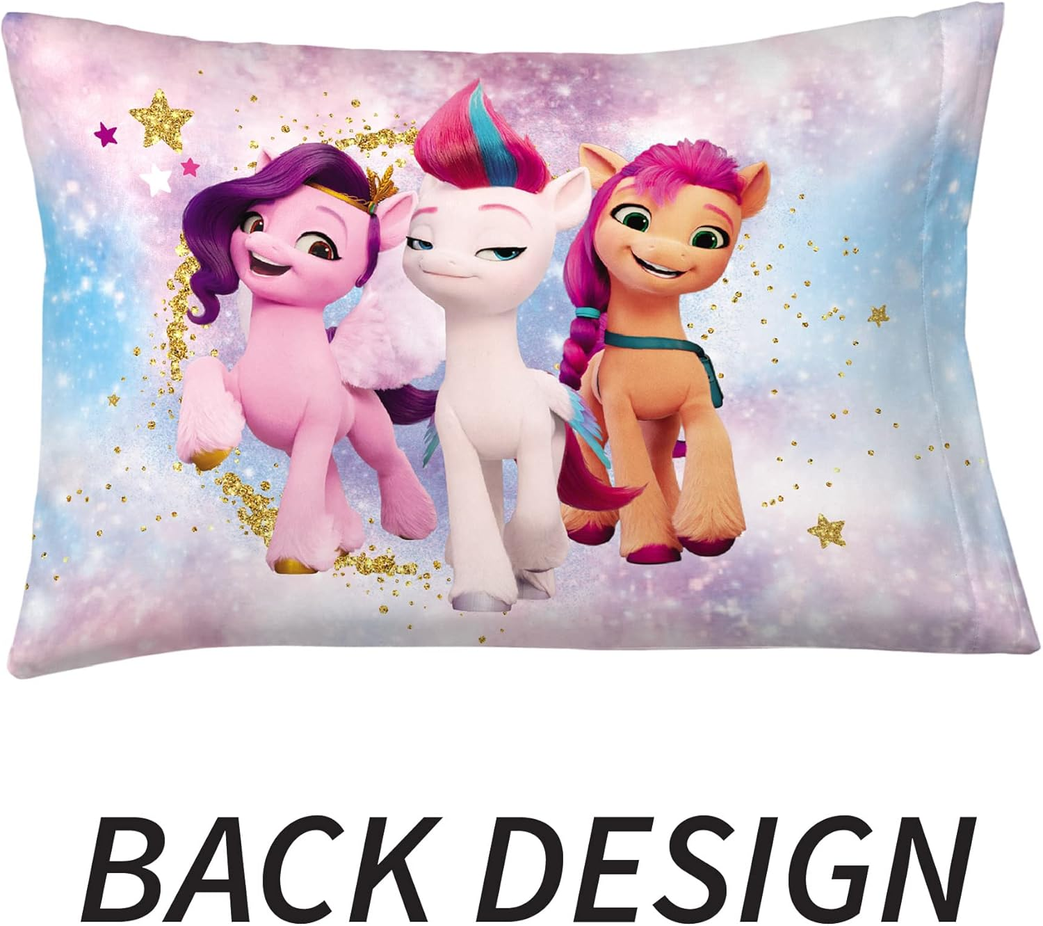 Franco Kids Bedding Super Soft Microfiber Reversible Pillowcase, 20 in X 30 In, My Little Pony image number 2