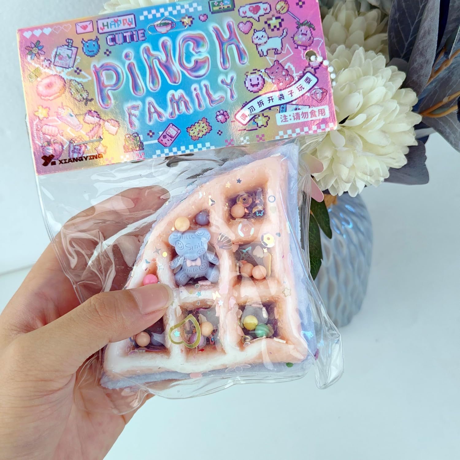 1 Pcs Taba Squishy Kawaii Squishy Fidget Toy Kit, Cute Squishy'S Sensory Toys, Pinch Family Squishy Toys, Stress Relief for Party Favors, Mochi Squishy Kit for Adults (Blue) image number 4