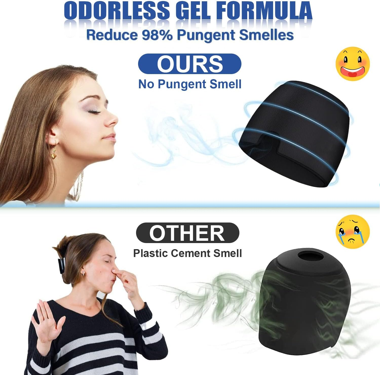Migraine Relief Cap- 370G Gel, 360&deg; Soothing Headache Cap, Ice Pack Mask Compress Cooling Gel Head Wrap for Tension, Stress, Hangover & Puffy Eyes. (360&deg;, 370G) image number 4