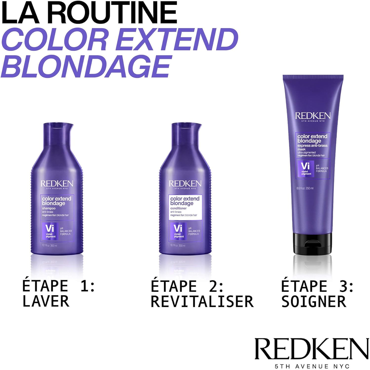Redken Color Extend Blondage Violet Pigment Shampoo (For Blonde Hair) 300Ml image number 3
