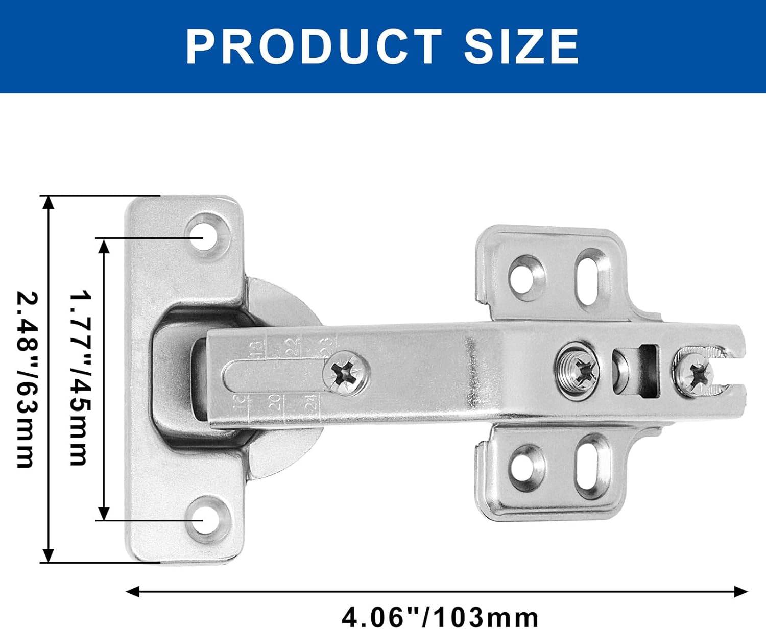 SWZHAI 135 Degree Lazy Susan Hing Set of 2, Full Overlay Face Frame Plate Mounting Cabinet Hinges for Folding Kitchen Cupboard Door(135 Degree) image number 4
