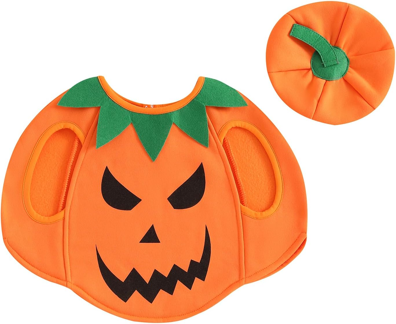 Bemeyourbbs Unisex Toddler Baby Boy Girl Pumpkin Costume Halloween Cotumes Pumpkin Top Hat Halloween Outfit Coslpay Clothes
