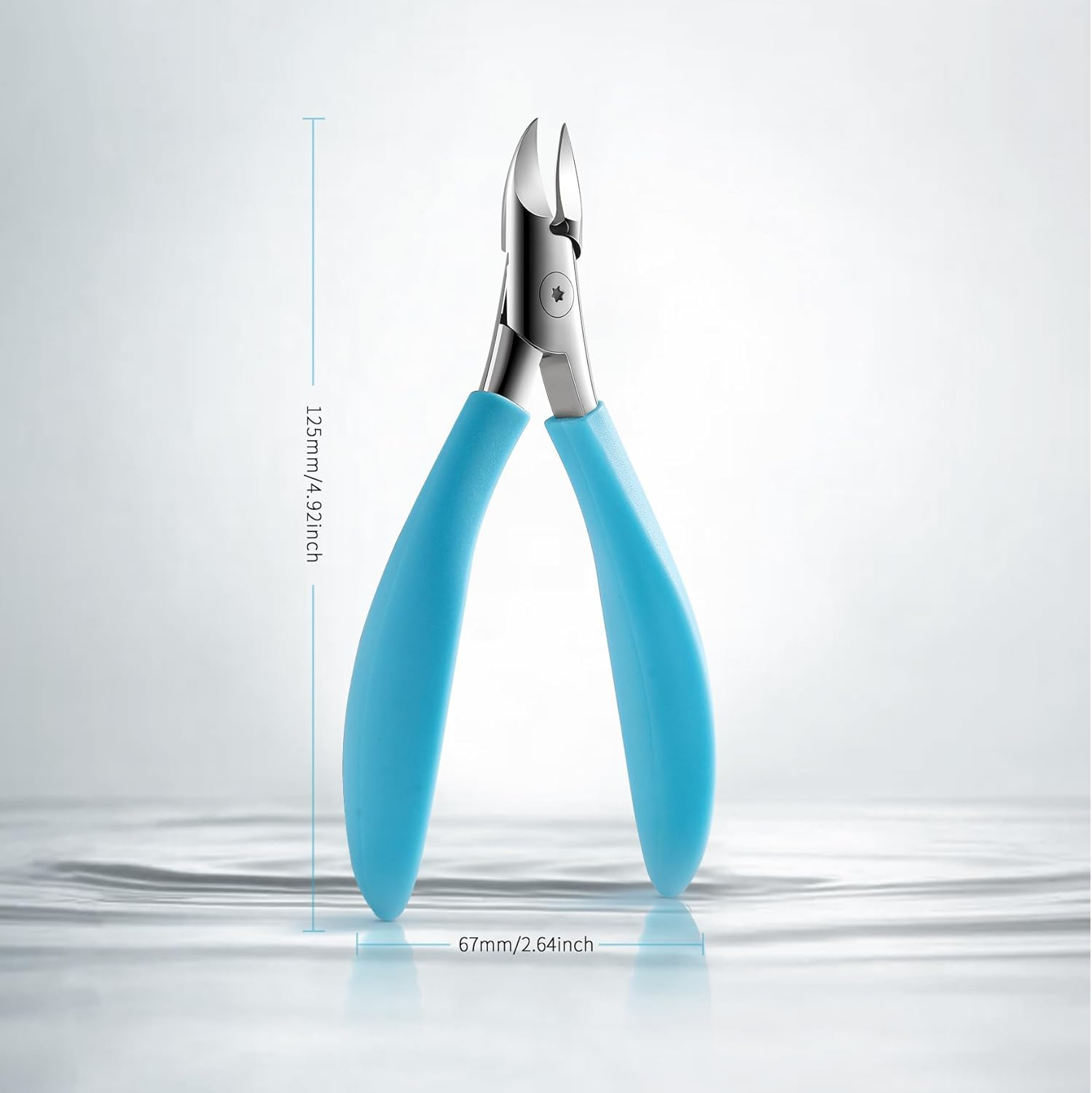 FVION Toenail Clippers, Professional Thick & Ingrown Toe Nail Clippers for Men & Seniors, Velvet-Soft Handle Toenail Cutter/Colorful Nail Clippers, High Grade Stainless Steel - Full Black image number 7