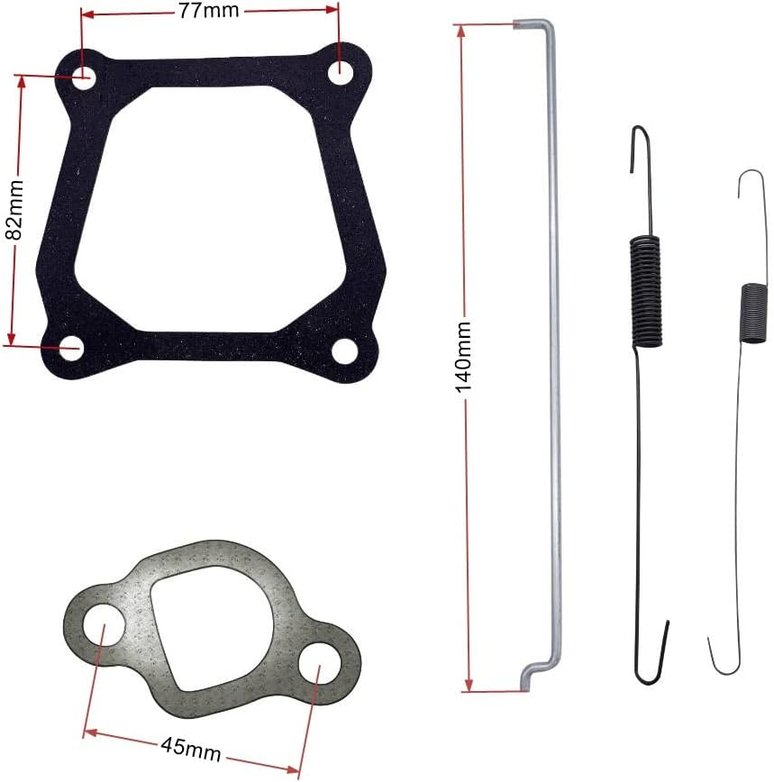 Strongthium GX160 GX120 Tune up Parts Carb Kit for Honda GX 120 200 4.0 5.5 6.5 Hp 196 212 Cc W/Carburetor + Pull Start + Coil + Air Filter + Spark Plug + Throttle Springs + Gaskets image number 1