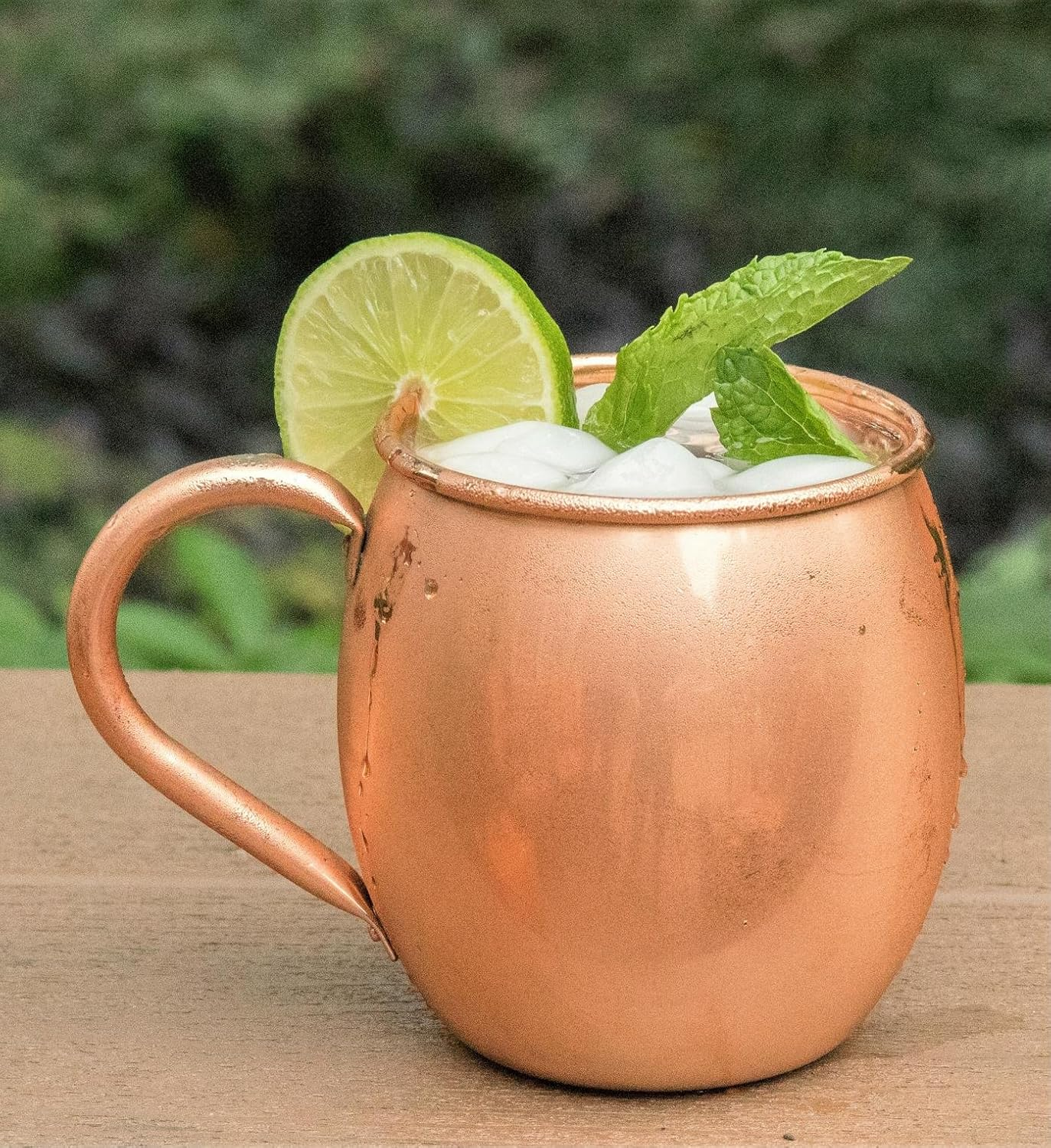 Copper Mules Moscow Mule Mug Handcrafted of 100% Pure Thick Copper - Timeless Barrel Smooth Finish - RAW Copper Interior - Authentic and Strong Riveted Handle - Holds 16Oz image number 1