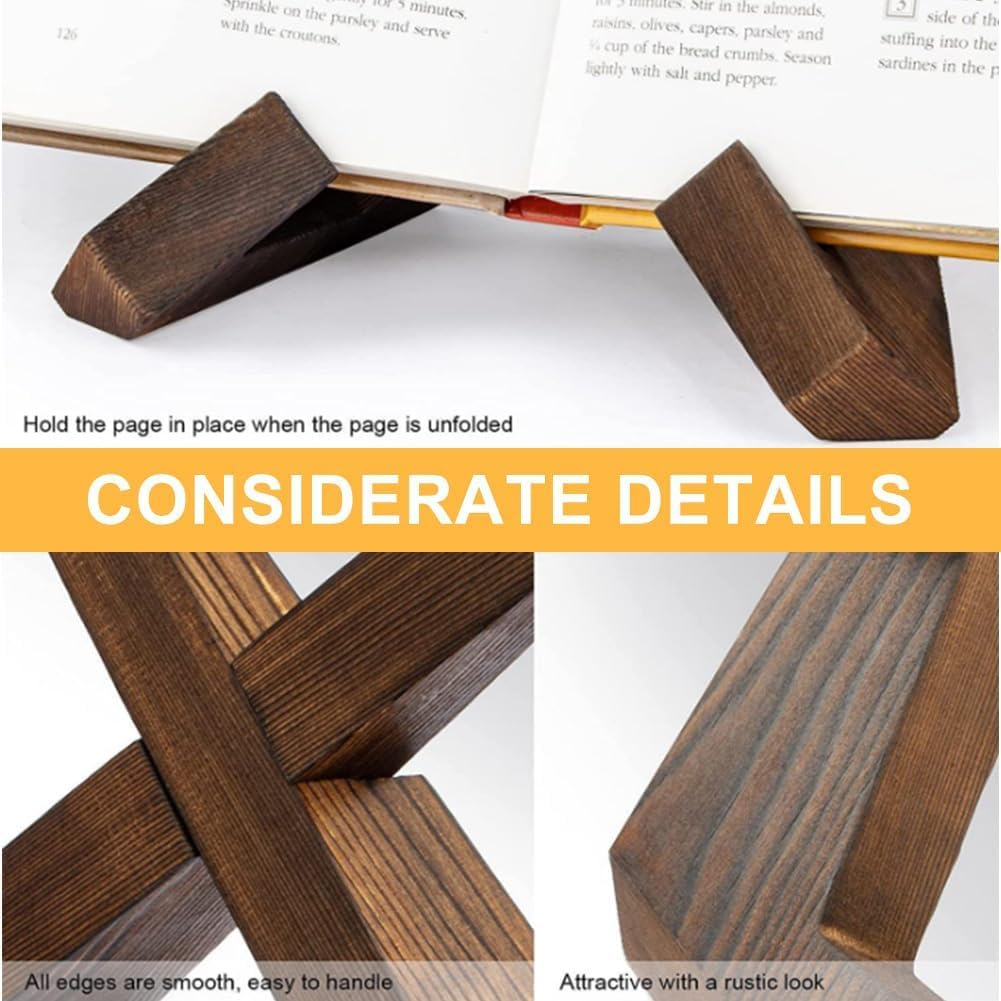 Meafeng 6.5 Inch Wooden Picture Frame Stand, Plate Display Stand, Tabletop Decorative Picture Stand for Display Collection (Wood Color) image number 1