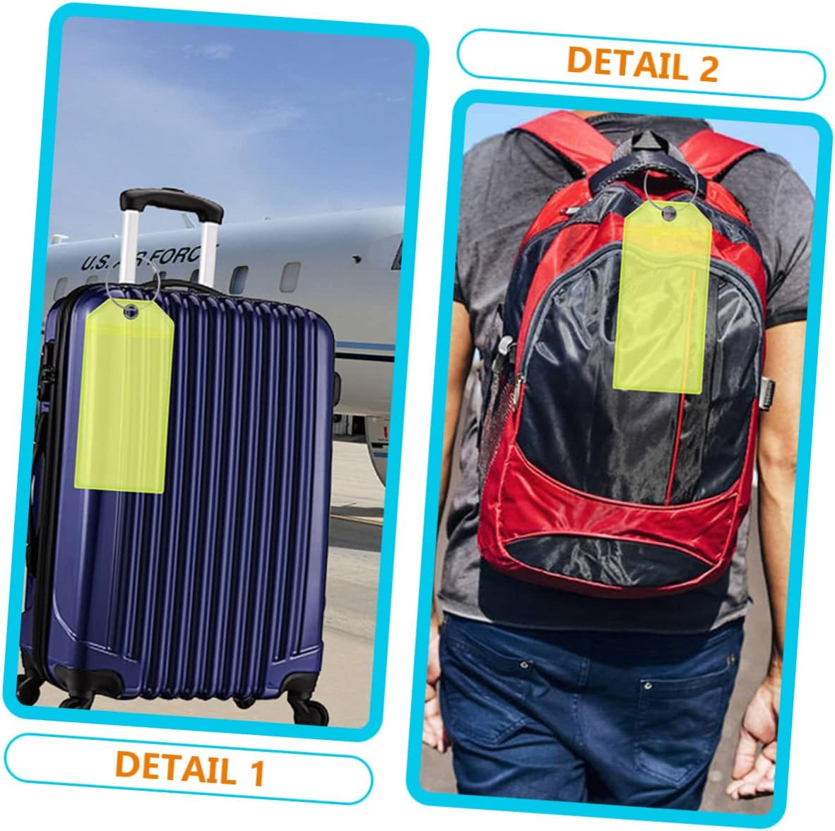 KICHOUSE 4Pcs Cruise Ship Luggage Tags Suitcase Id Tags Durable Luggage Identifier Airport image number 5