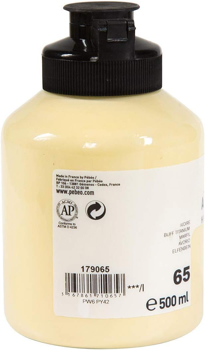 P&eacute;b&eacute;o Ivory Acrylic Paint 500 Ml Tub - Fluorescent Orange image number 3