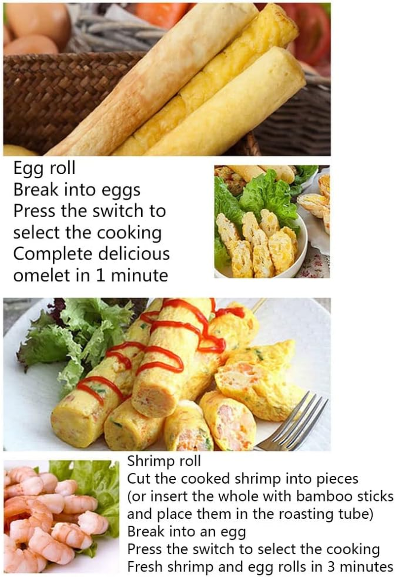 Automatic Egg Rolling Machine Electric Egg Roll Omelet Maker Sausage Machine Egg Boiler Intelligent Constant Temperature Breakfast Machine Kitchen Cooking Tool image number 5