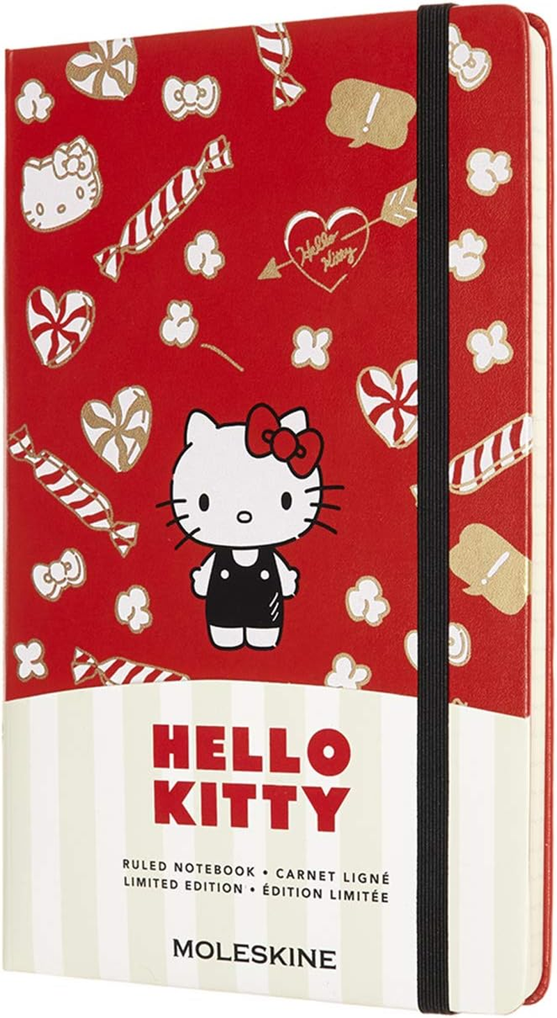 Moleskine Limited Edition Hello Kitty Plain Notebook, Large, White