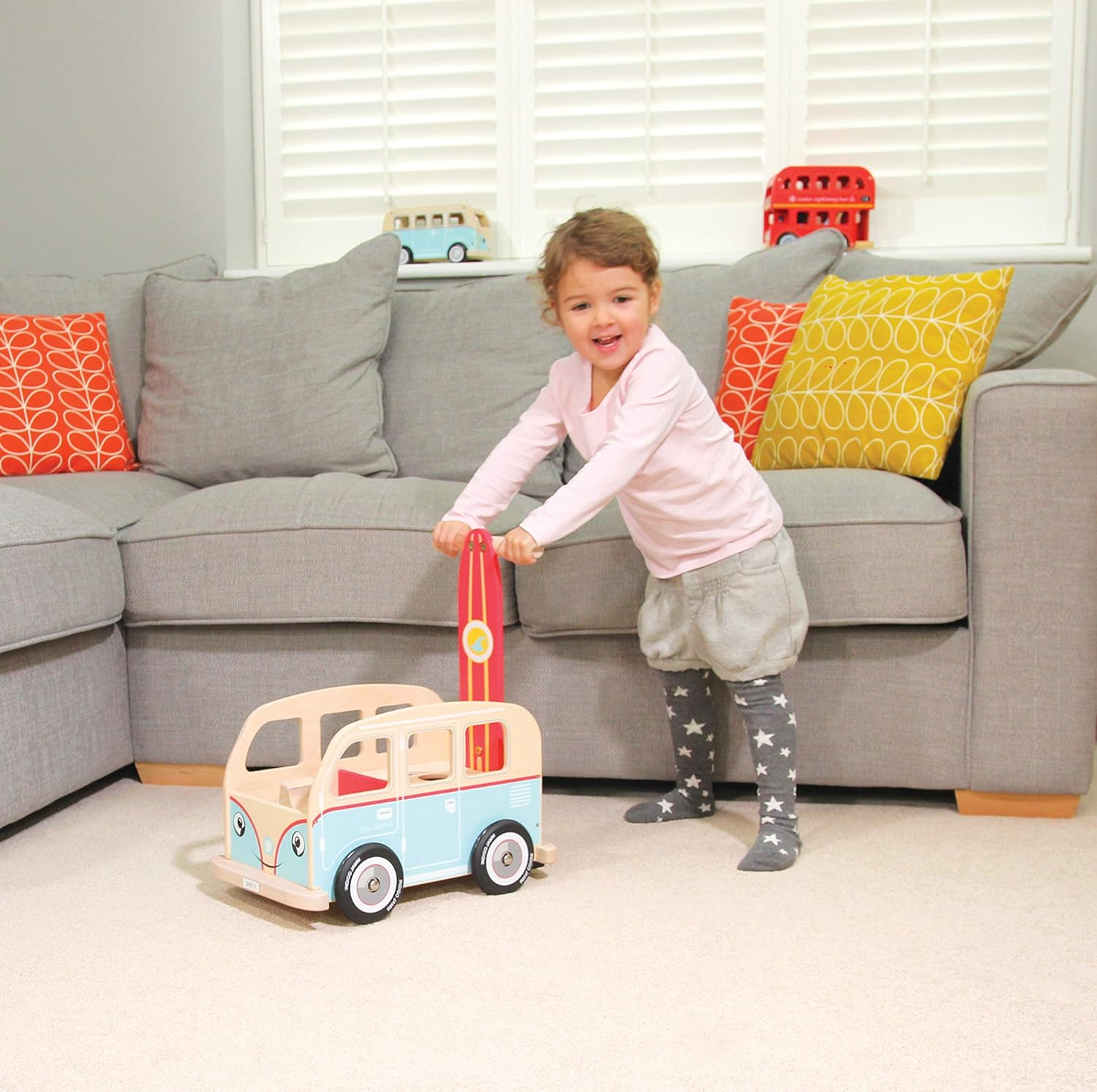 Indigo Jamm Colin Walkervan Toddler Push Toy and Block Set image number 2