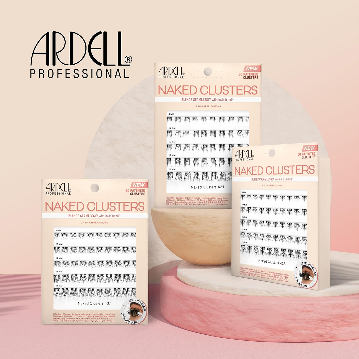 Ardell Naked Clusters 437, DIY Lash Clusters, Natural Looking Individual Lashes, Reusable Eyelash Extension Kit, 50 Clusters, up to 8 Applications, 1-Pack image number 5