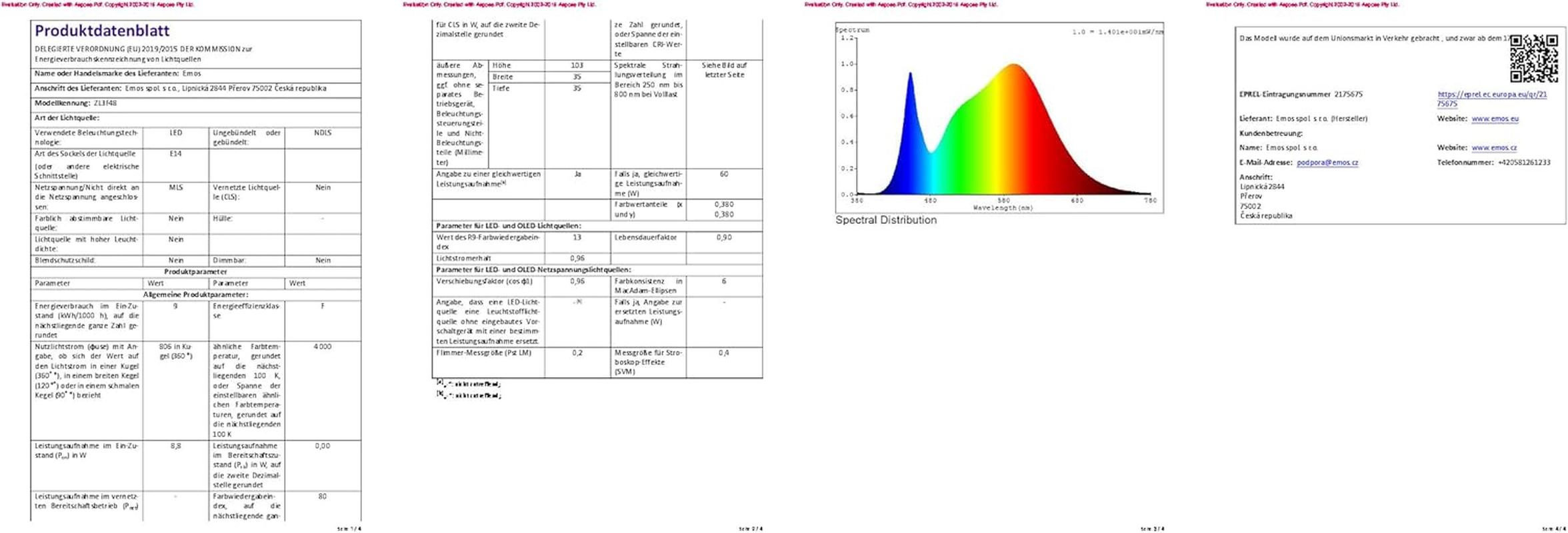 EMOS - LED Lamp Basic Candle - E14 Socket - Neutral White - 806 Lm - 8.8W (Replacement for 60W Incandescent Bulb) - Lifetime 20,000 Hours - Beam Angle 180&deg; - CRI Min. 80 image number 1