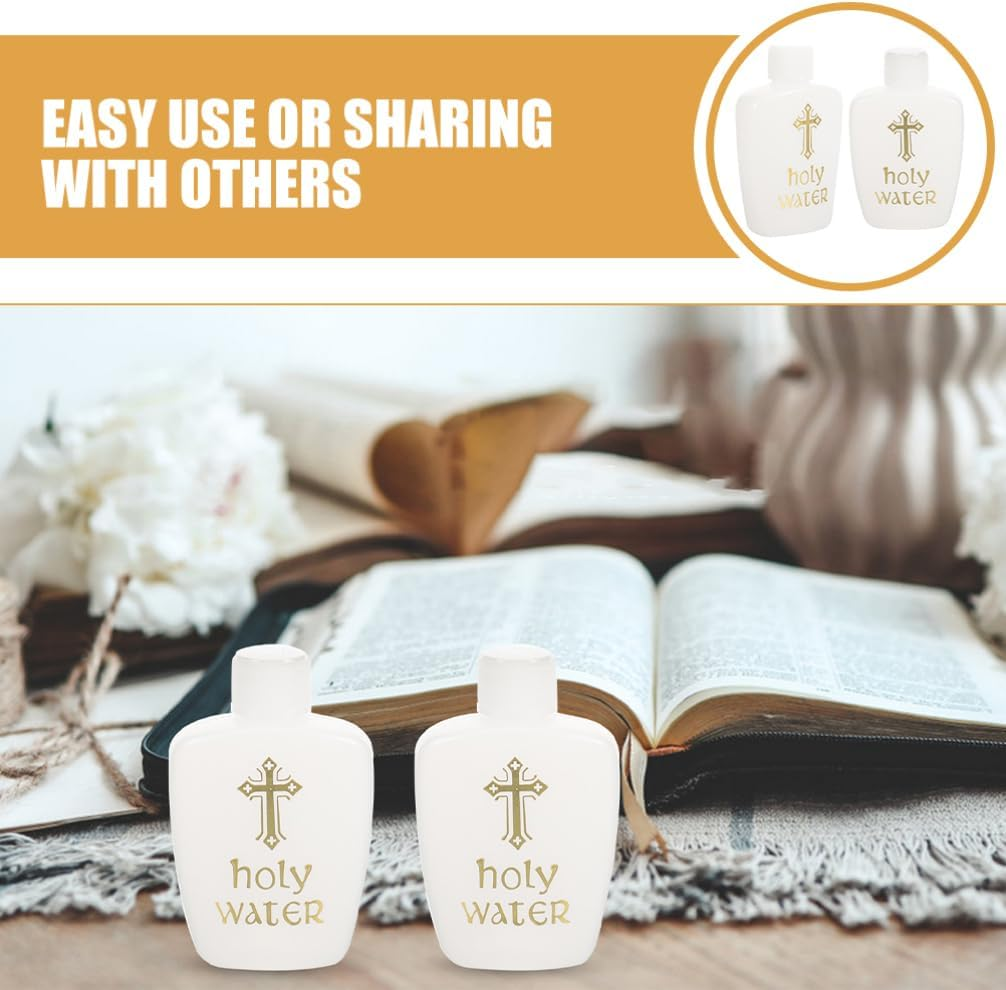 Amosfun 60Ml Plastic Bottles Holy Water Vials Aromatherapy Jars Empty Containers image number 2