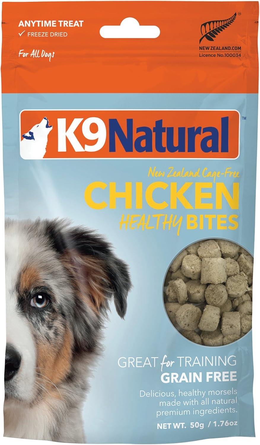 K9 Natural - Grain Free Freeze Dried Dog Treats - Chicken Bites, 50G image number 6
