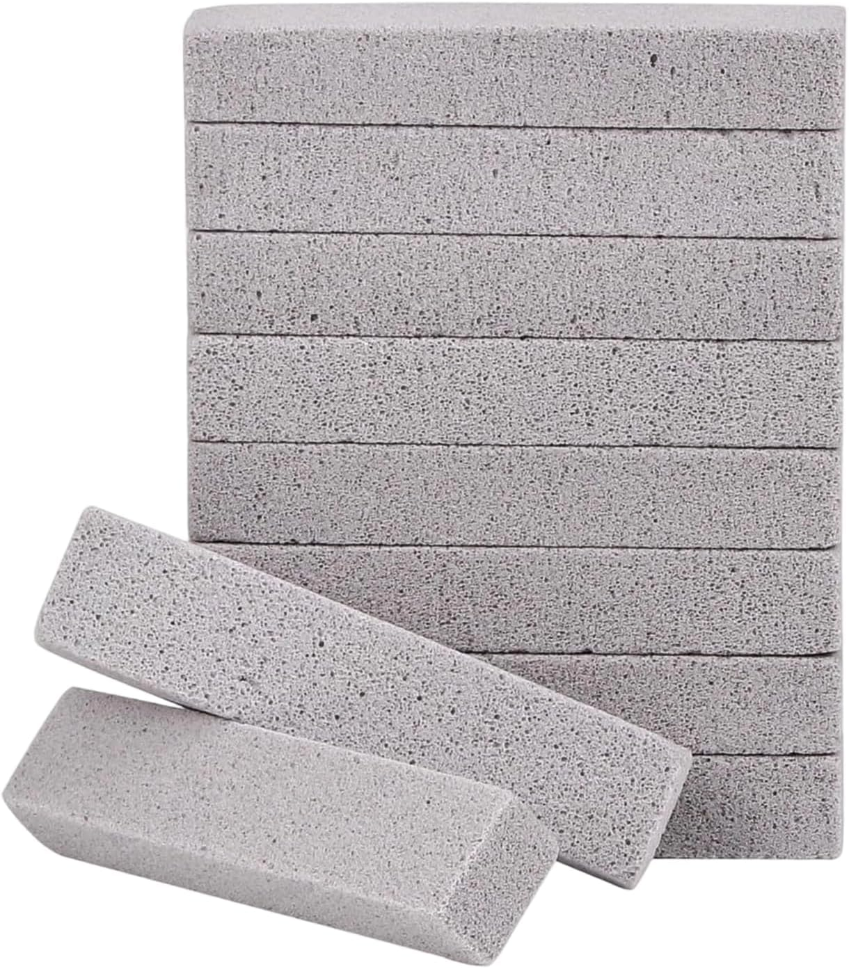 Pumice Stone, Toilet Cleaner, Stain Eraser, Non-Scratch Outer, Multi-Purpose Use, Ideal for Bathroom Kitchen and Pool, 5.91X1.38X0.91 Inches, Gray Color, 10 Pieces image number 5