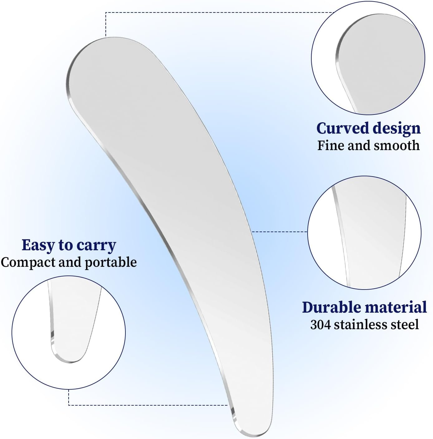 Molain 4Pcs Mini Metal Cosmetic Spatulas, Skincare Spatulamixing and Sampling Makeup Beauty Tools for Skin Care Creams, Eye Cream, Essences Beauty Accessories(4Pcs) image number 1