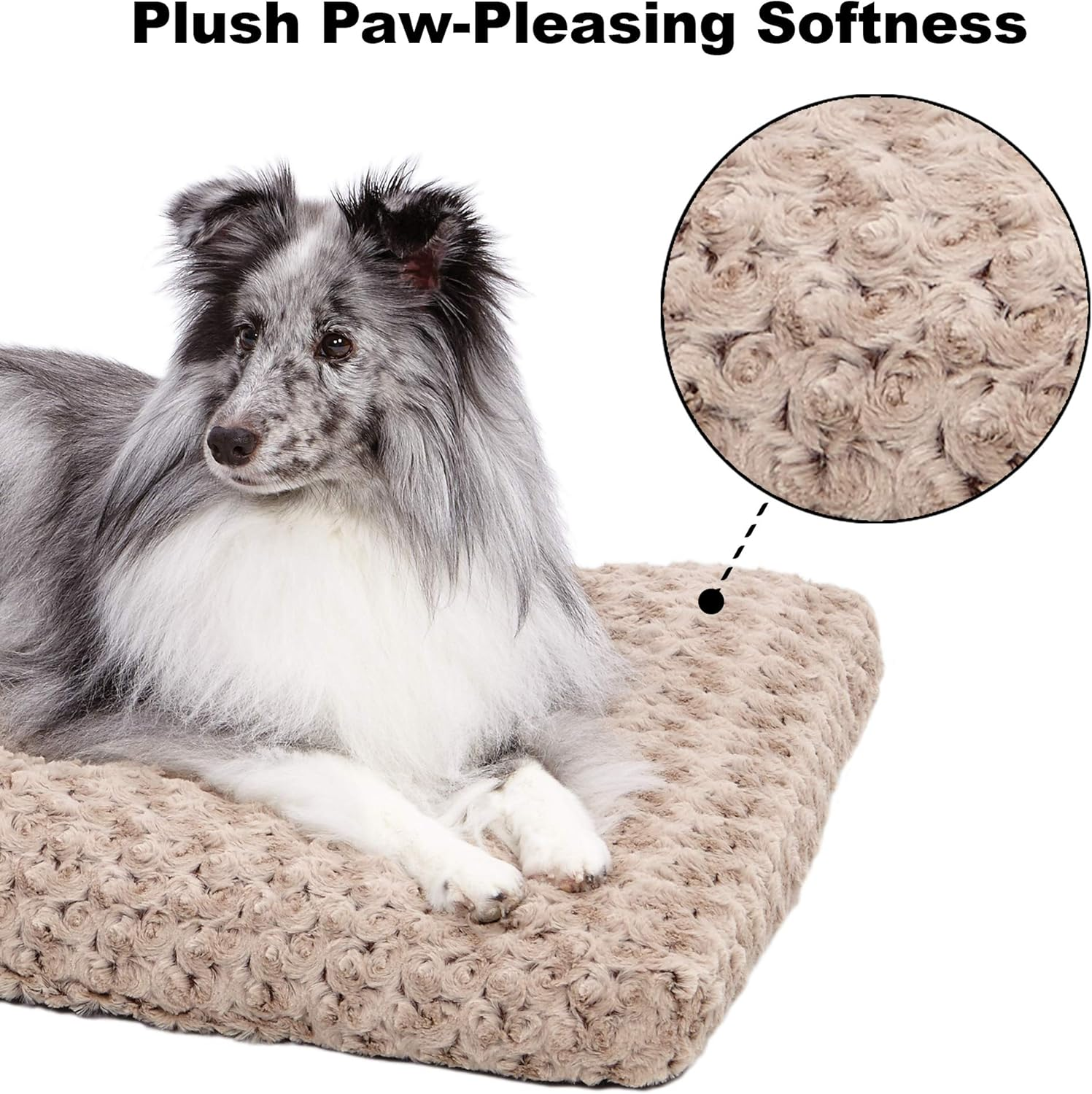 Midwest Homes for Pets Plush Ombr&eacute; Swirl Dog & Cat Bed | Mocha 23L X 18W X 1.75H -Inches for Small Breeds, 24-Inch, Model:40624-Stb image number 7