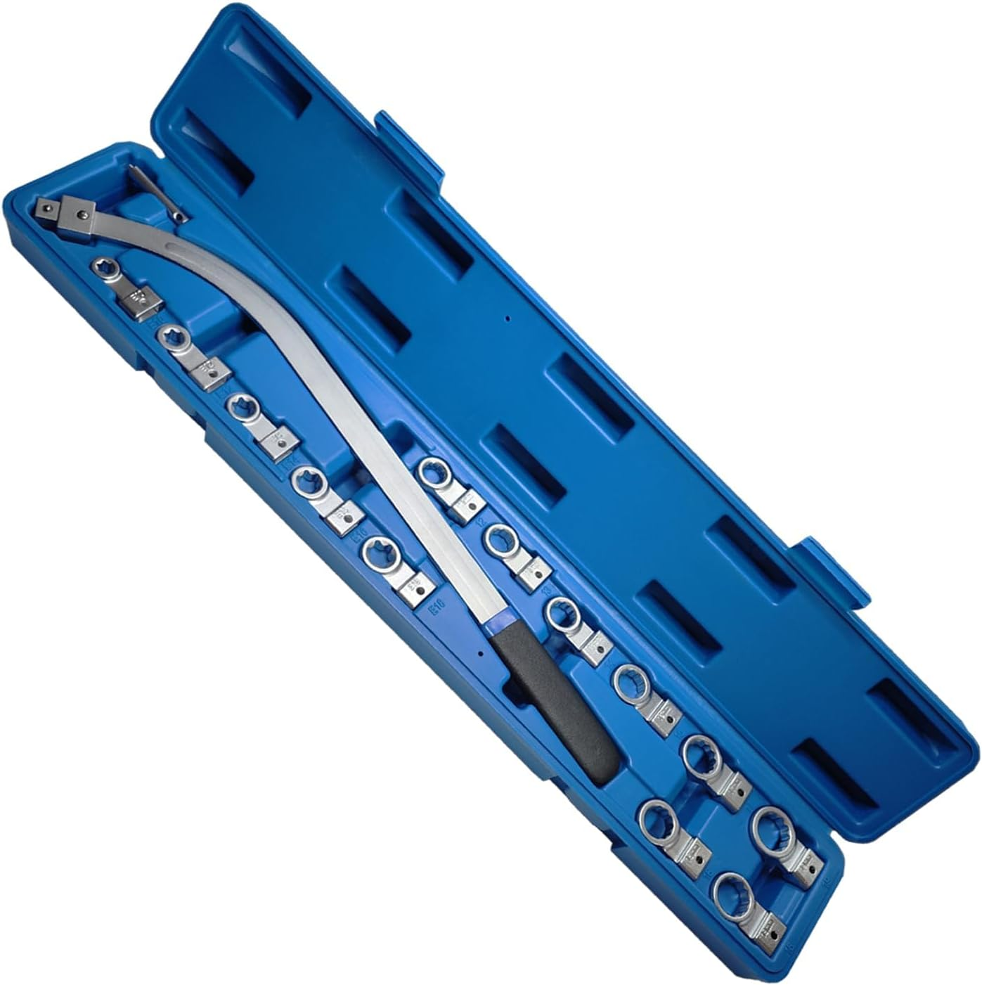 JEUCLEL 15PCS Universal Auxiliary Idler Belt Tensioner Pulley Removal Tool Kit, Serpentine Belt Tension Pulley Wrench Set, Engine Timing Belt Tensioning Nut Bolt Screw Remover