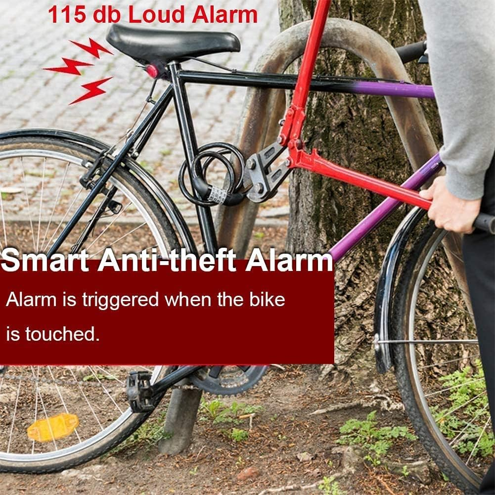 G Keni Bike Tail Light Rechargeable, Anti-Theft Alarm, Warning Electric Horn, Bike Finder/Tracker with Remote, IPX5 Waterproof Electric Mountain Bike Accessories image number 1