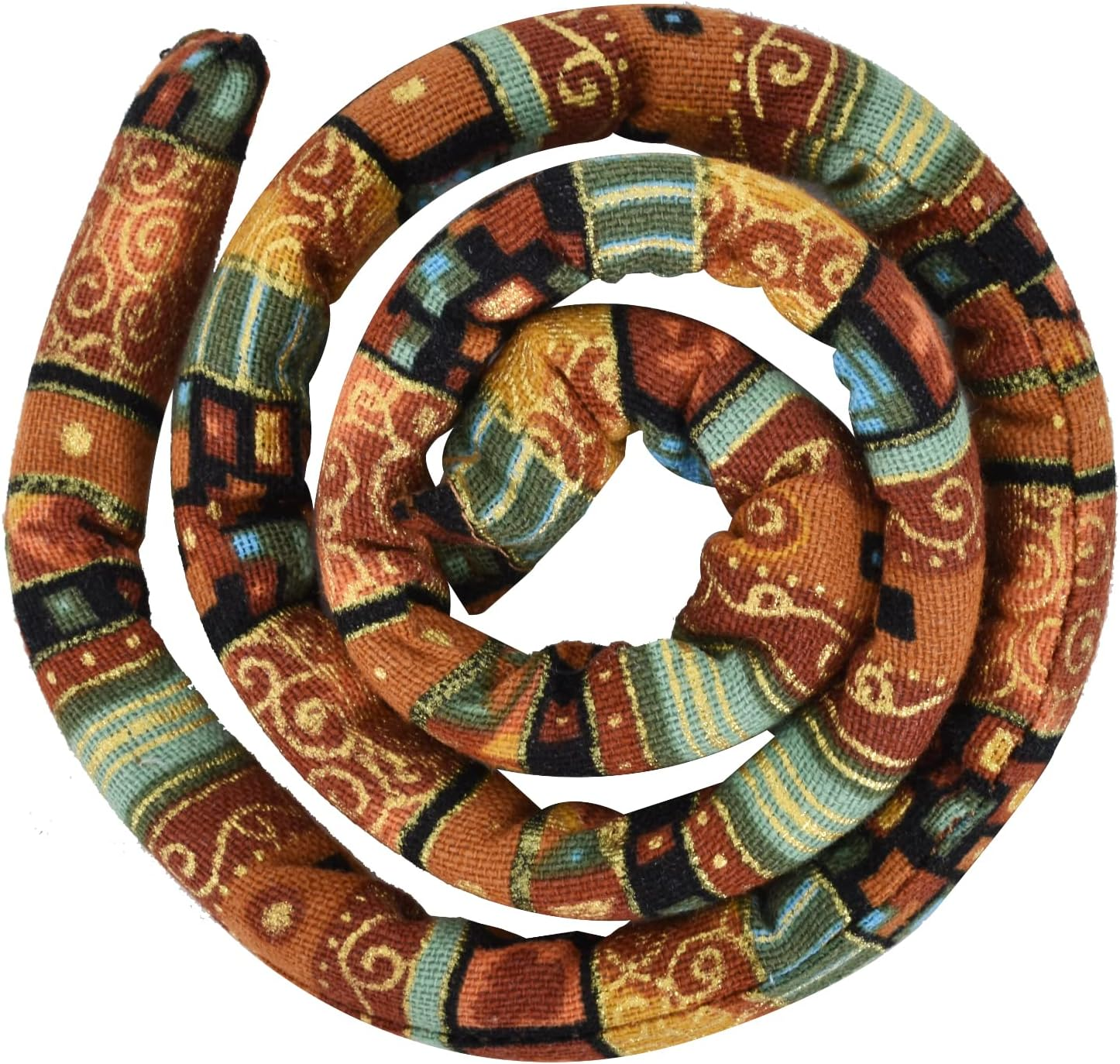 Spiral Lock Hair Band, 63 Cm Hair Scrunchie, Spiral Fabric Dreadlock, Bendable Dreadlock Hair Scrunchie, Ponytail Holder for Women and Men, Long Dreads, Thick Curly Hair Holder (Style 1) image number 4