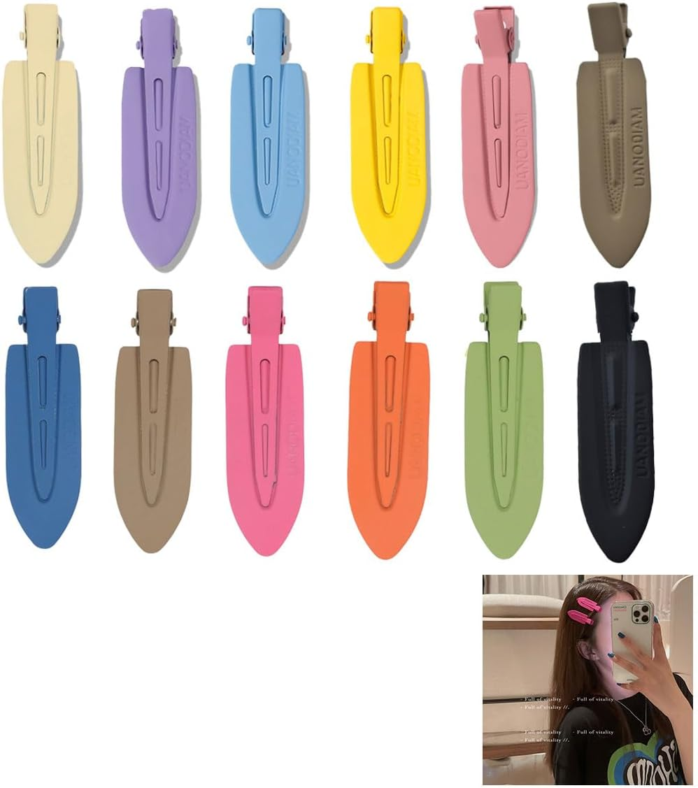 12 Pieces Macaron Colour Seamless Hair Clip Make Hair Jewellery Styling Hairdressing Supplies Hair Accessories Hair Pin Curl Clips image number 4