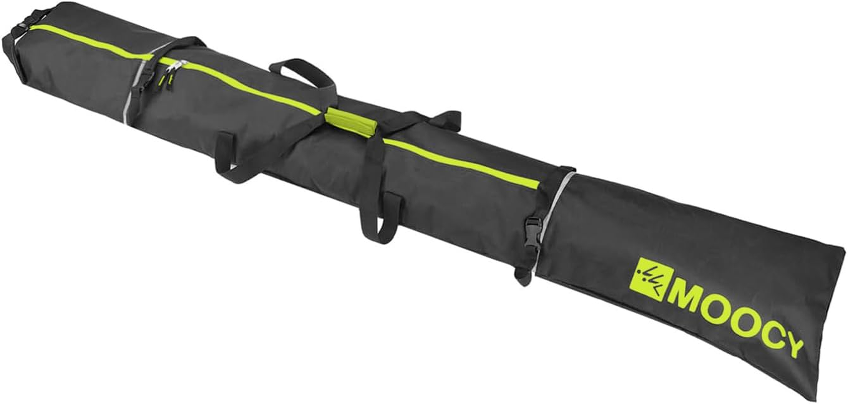 MOPHOEXII Ski Bag,Ski Bags for Air Travel,Unpadded Snow Ski Bags Fit Skis up to 200Cm,Ski Carrying Bag for Adults, and Children