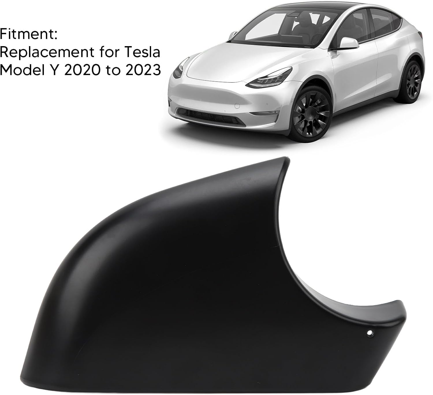 8202202 Right Side Wing Mirror Cover for Tesla Model Y 2020-2023, Passenger Rearview Mirror Cover Holder Lower Tray Cover Cap for Tesla Model Y Replacement image number 1