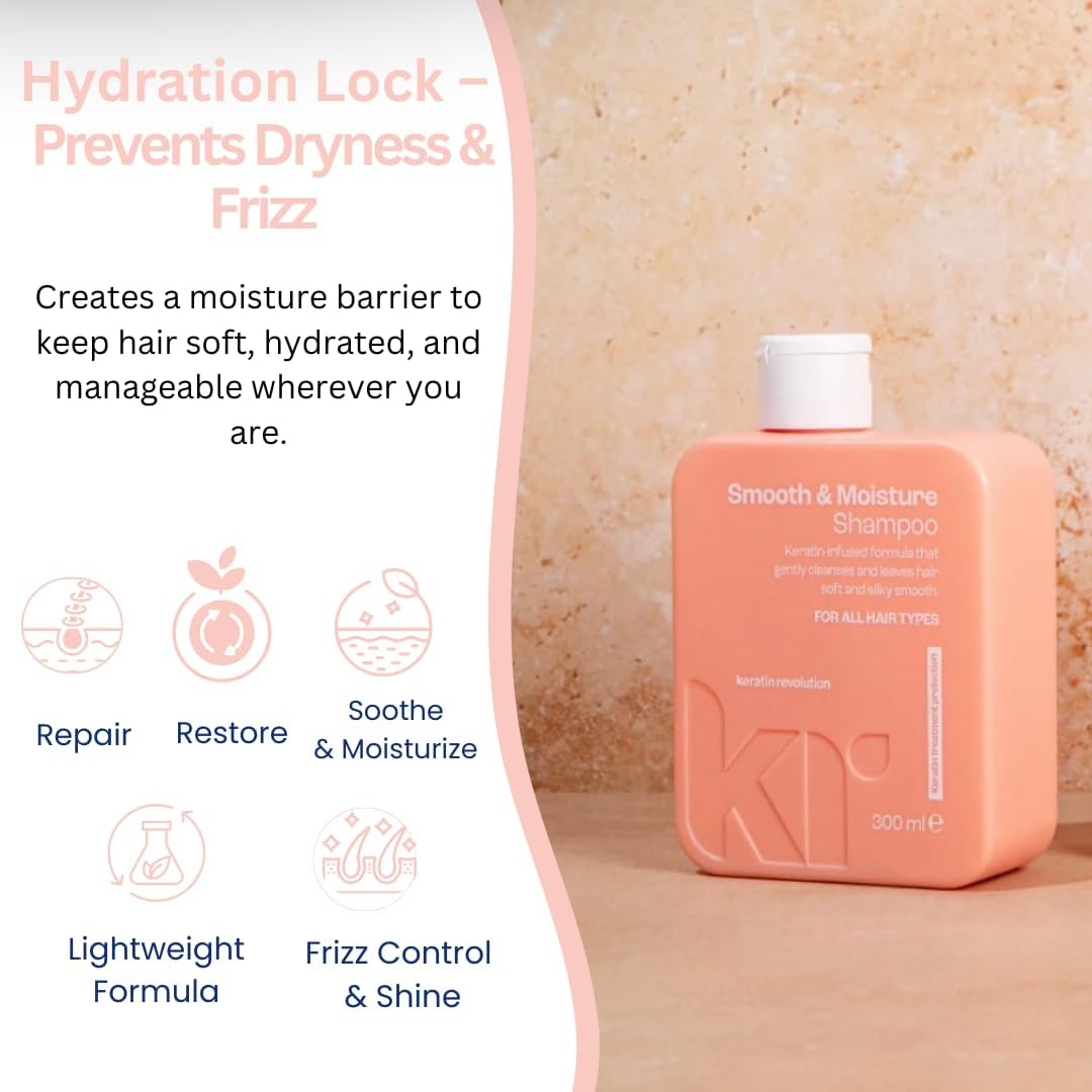 Keratin Revolution Smooth & Moisture Shampoo 300Ml