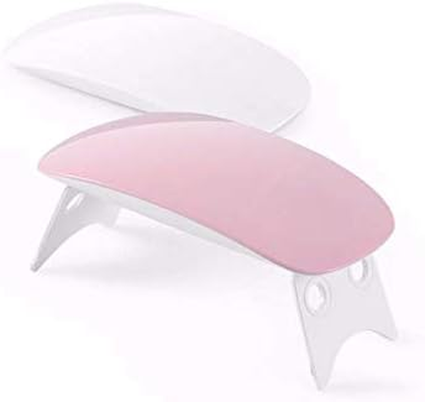 SUN BEAUTY GLOBAL Nail Dryer Mini, 6W LED UV Portable Nail Dryer Curing Lamp Light for Gel Based Polish USB Power with 45S/60S Timer Setting