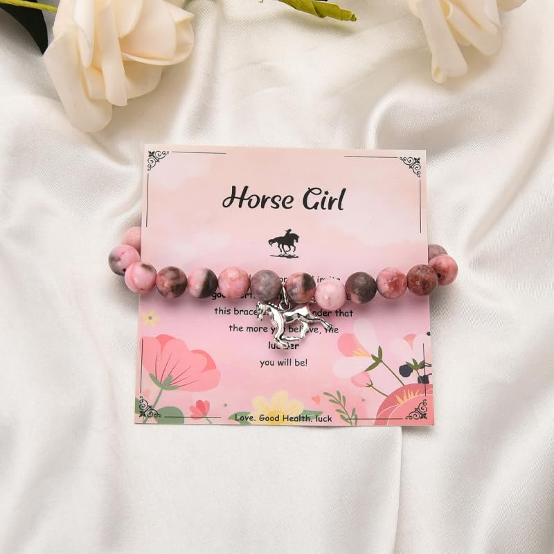 Horse Gifts Bracelet for Girls Inspirational Horse Lover Christmas Birthday Gifts for Daughter Granddaughter Niece Friends image number 2