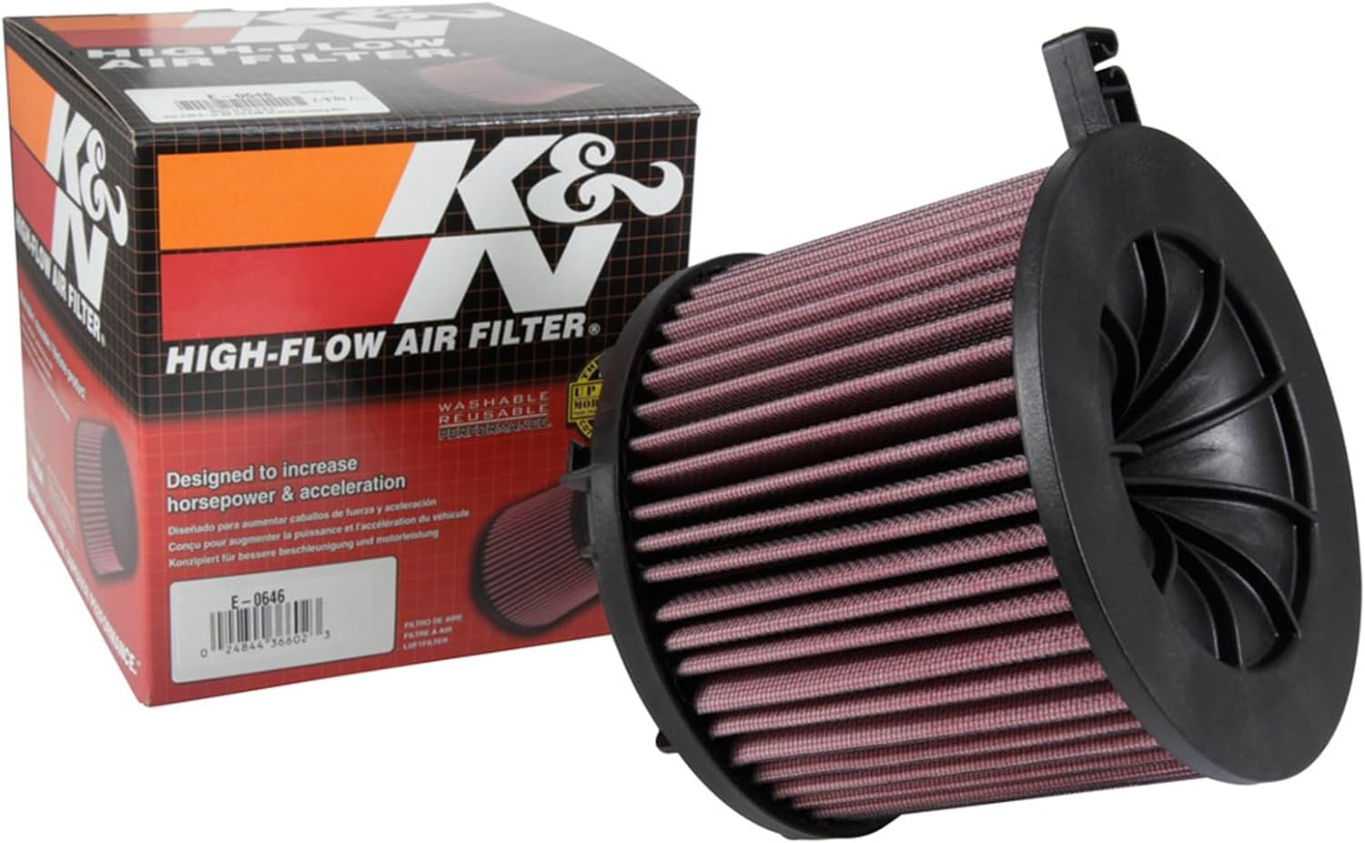 K&N E-0646 Replacement Air Filter for 2022 Audi A4 2.0L L4 Gas 265BHP