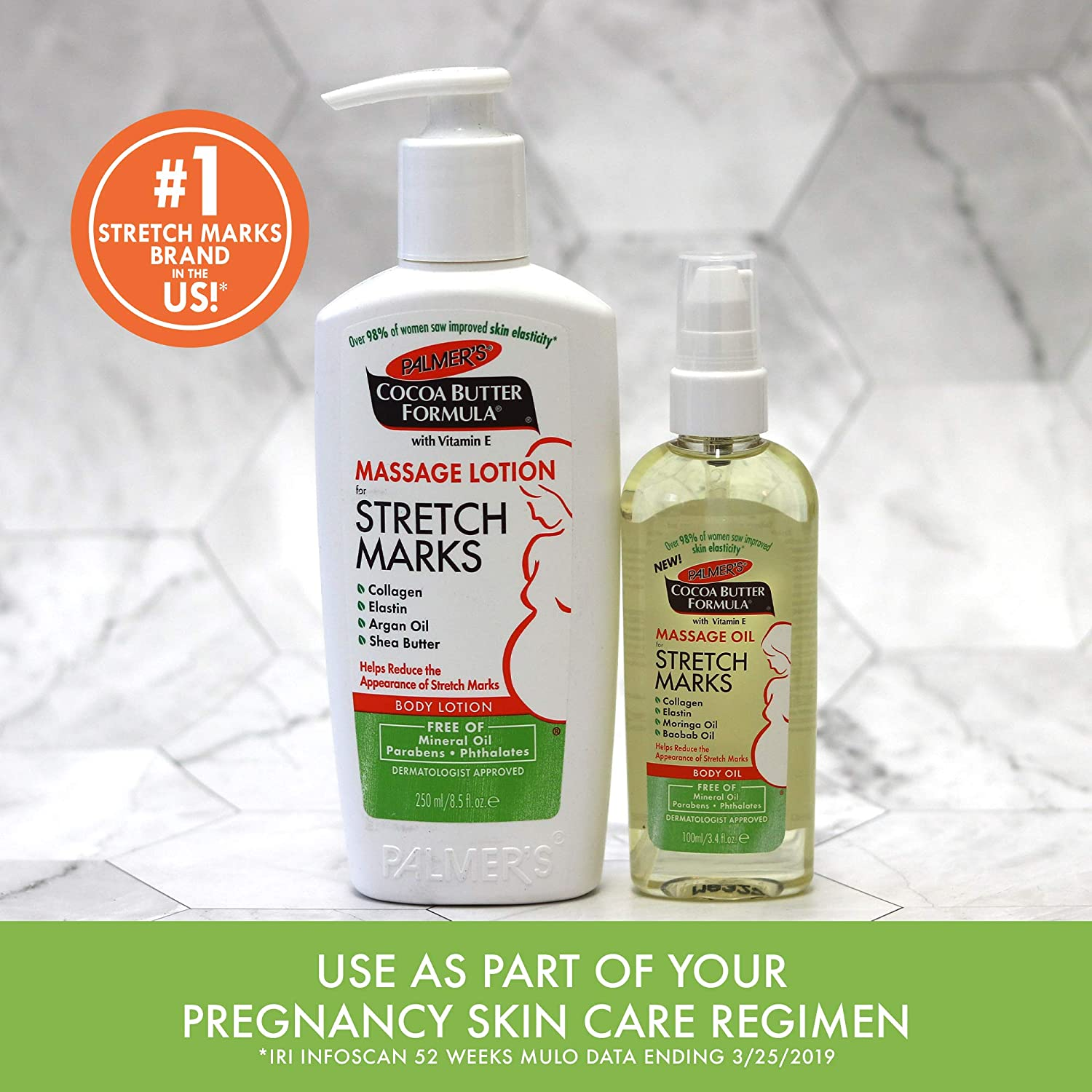 PALMER'S Cocoa Butter Formula Massage Oil for Stretch Marks, 100Ml (Pack of 2) image number 3