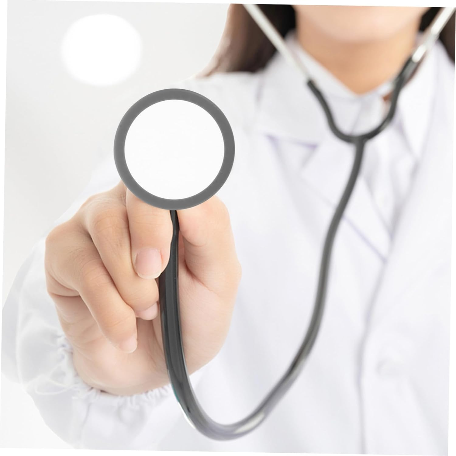 Abaodam 2Pcs Stethoscope Diaphragm Replacement Pediatric and Adult Spare Parts Grey Frequency Technology for Accurate Cardiac Respiratory Sound Detection Easy to Replace Medical Equipment image number 3