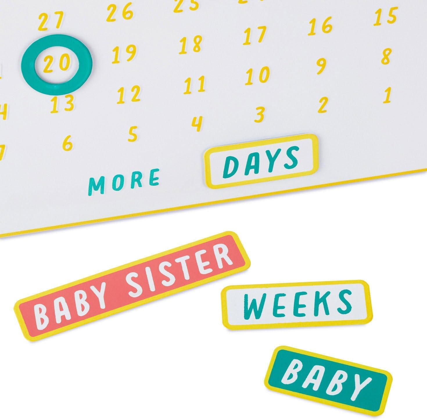 Hallmark so Excited to Meet You Magnetic Baby Countdown Board - Pregnancy Countdown Calendar with Magnetic Stickers. Pregnancy/New Parents Gift. image number 2
