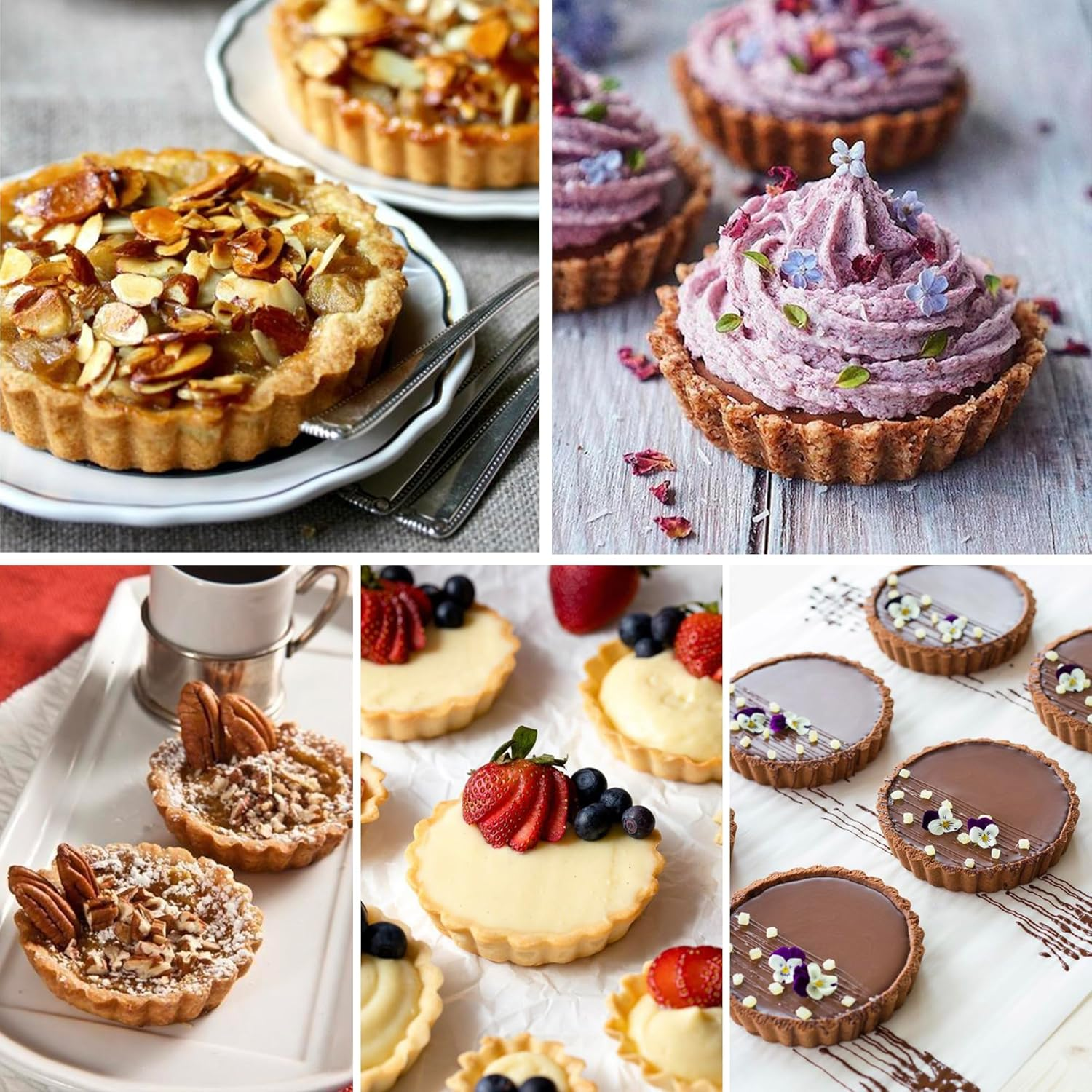 Sidosir 3Pcs Peanut Butter Cup Mold, Silicone Mini Tart Pan for Bite Size Fat Bombs, Silicone Chocolate Candy Mold for Brownie (Keto Cup)