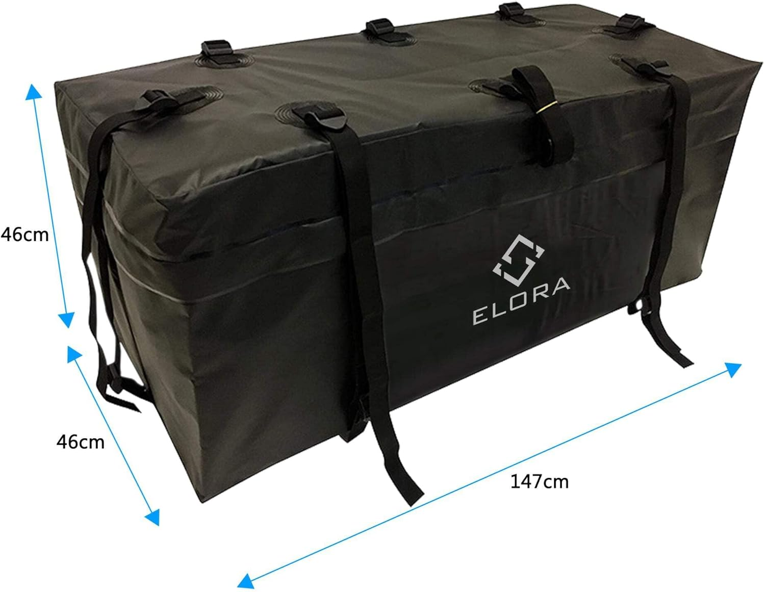 Elora 500Lbs Folding Hitch-Mount Carrier Cargo Luggage Basket Rack Travel Bag