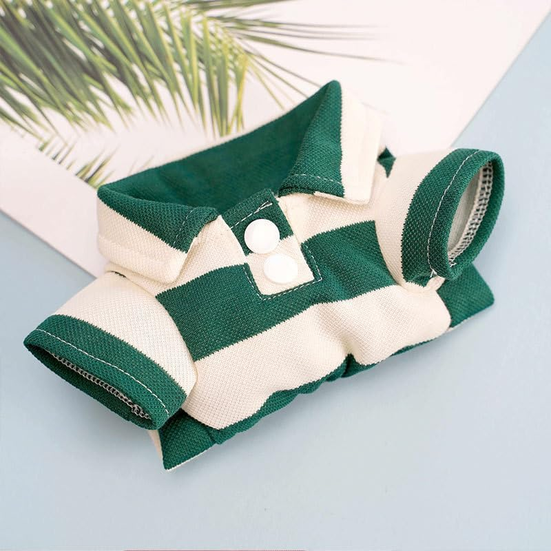 Dog Shirt Collared Summer Polo Dog T-Shirts for Dog Cats Clothes Breathable Cute Sweatshirt Pet Cool Clothes for Small Dog (Green, S)