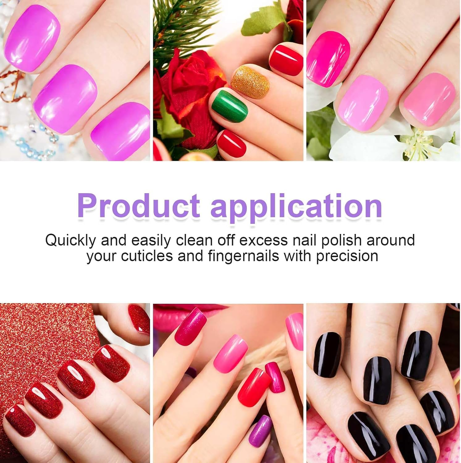 2Pcs Nail Clean up Brushes, round & Flat Head Pen Painting Tools for Nail Design & Polish Mistake Cleaning image number 6