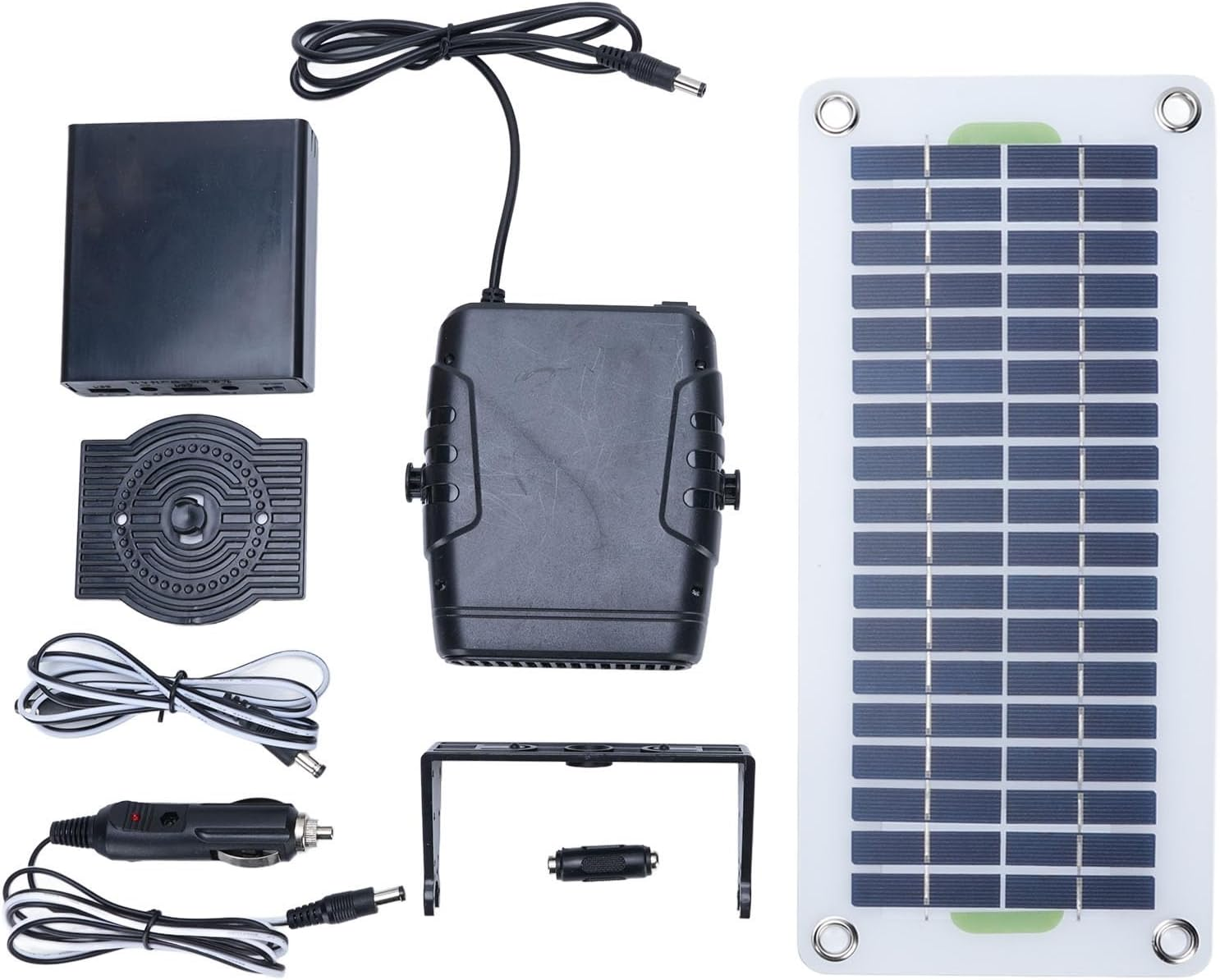 Asixxsix Solar Panel Heater, 30W Portable Space Heater with Battery Box Set for Car Mounted Pet House and Outdoor Use, Compact and Lightweight Design, Temperature Control System image number 1