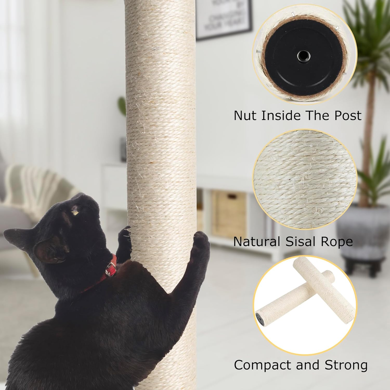 Dimaka 2 Replacement Scratching Post for Cats, Cardboard and Sisal, 34 Cm image number 5
