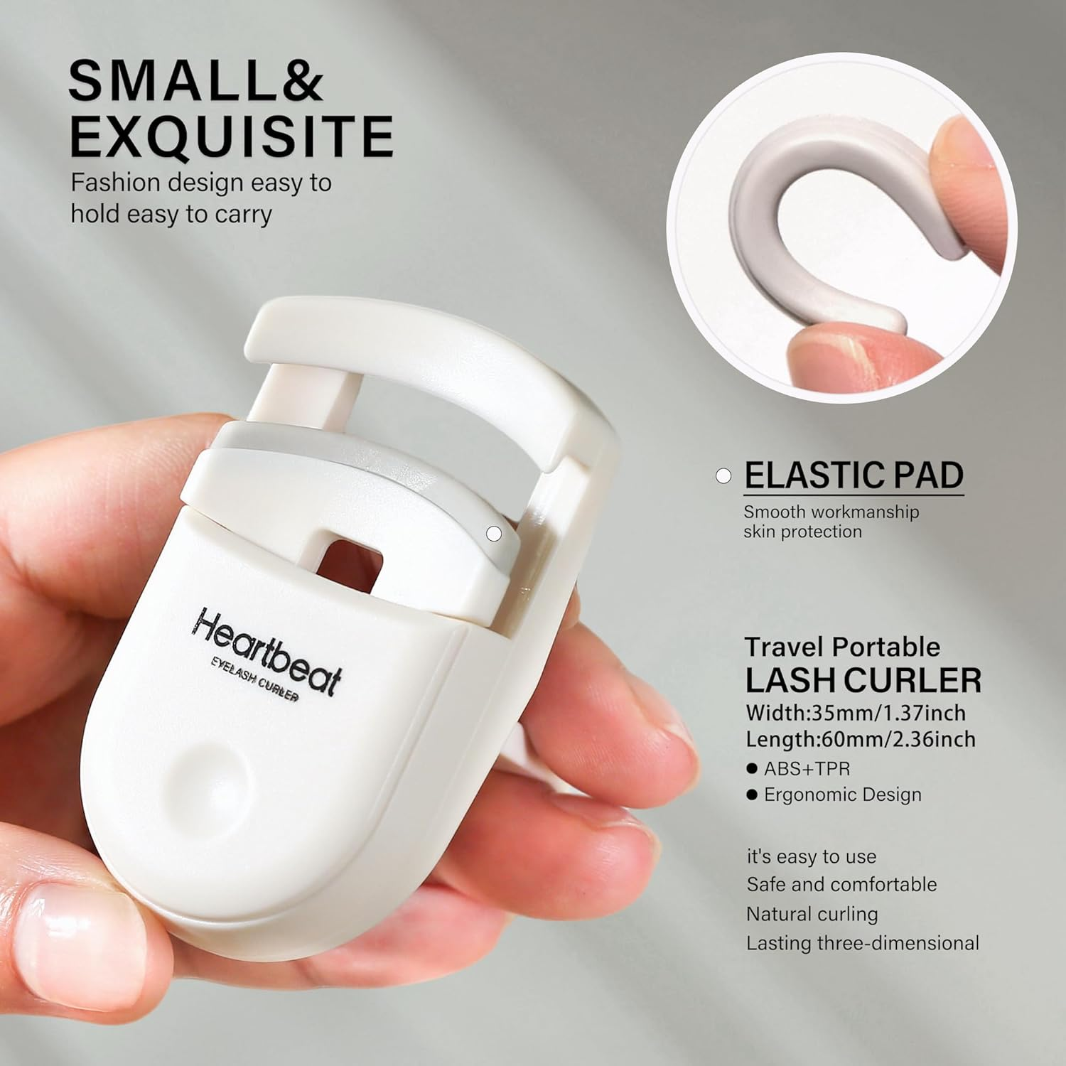 Happy Heartbeat False Eyelash Tool Kit Waterproof No Irritation Latex Free Eyelash Adhesive&Eyelash Curler&Eyelash Tweezers Professional Tool for Strip Fake Lashes and Lash Clusters (White-Kit) image number 2