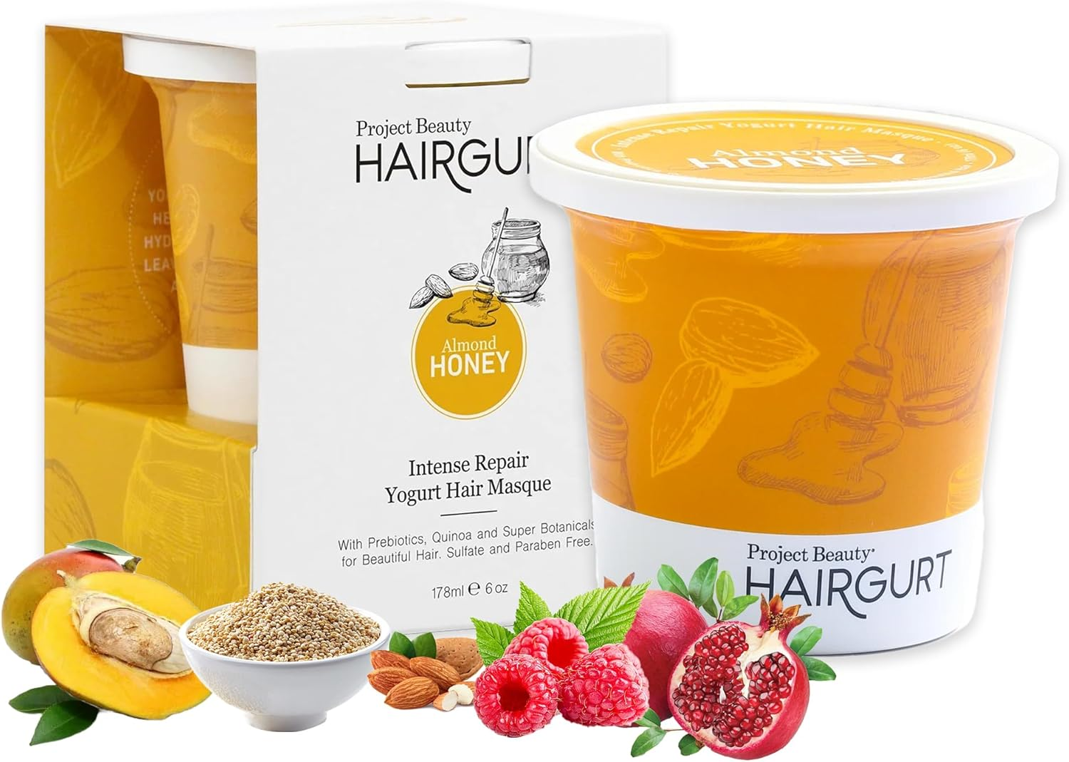 Hairgurt - Intense Repair Yogurt Hair Masque Almond Honey - 6 Fl. Oz. image number 4